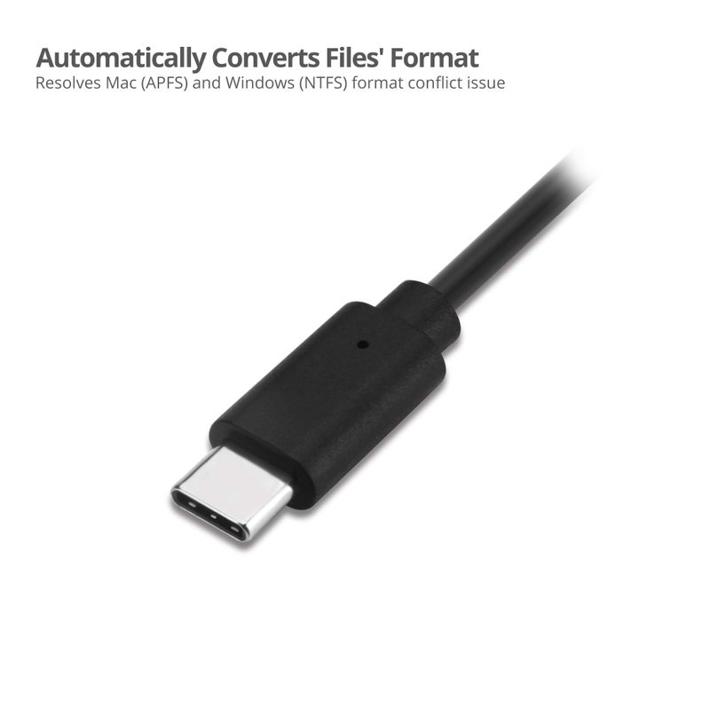 SIIG USB-C KM Switch Cable with File Transfer for Mac and Windows PC - USB C to USB Type-A, USB 3.0 Data Transfer Rate up to 5Gbps, TAA Compliant (JU-CSL211-S1) - Image 4